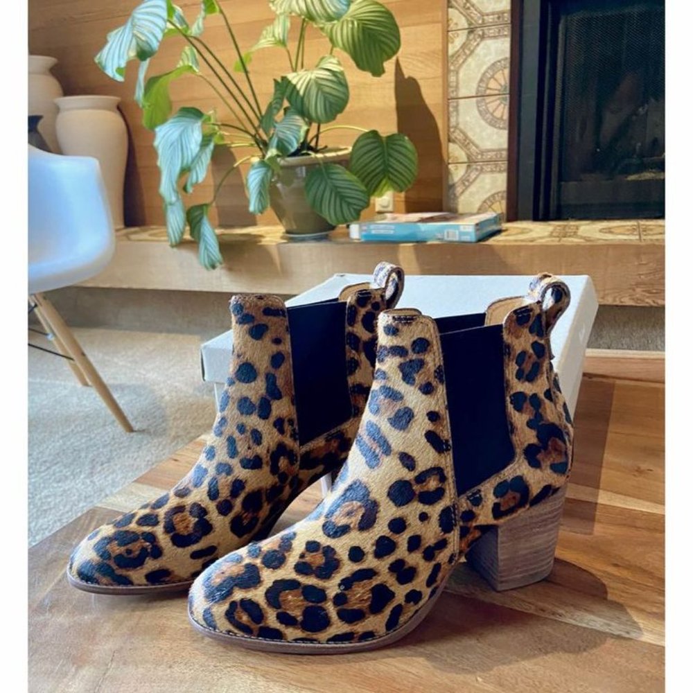Madewell Regan Boot in Leopard Calf Hair